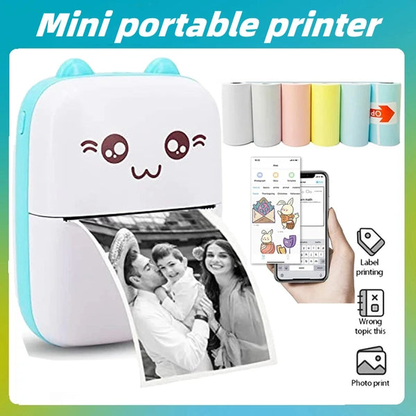 Imprimante Thermique Photo Chat — Imprimer les portraits du chat de la maison, format mini Bluetooth