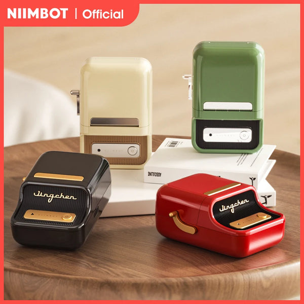 Imprimante Thermique Portable Vintage — Format Tank Rétro Années 50, 5 Finitions, Bluetooth iOS & Android
